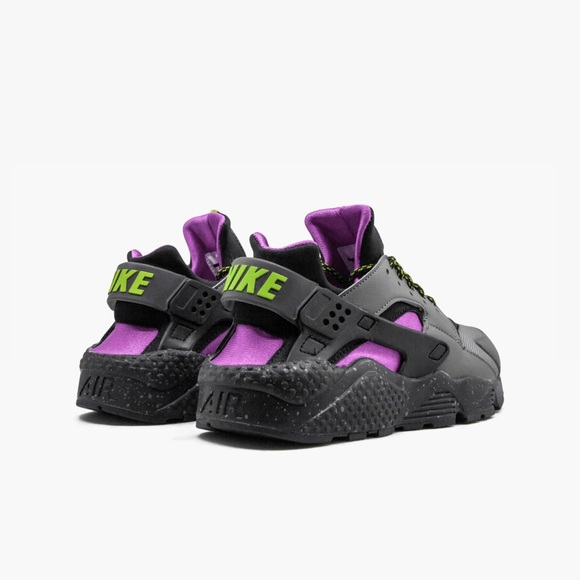 Nike air huarache run su river rock bright cactus black grey purple - Picture 1 of 13